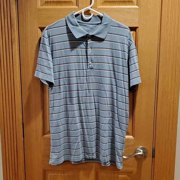 GAP Blue/White Striped Polo Size XL - Picture 1 of 3